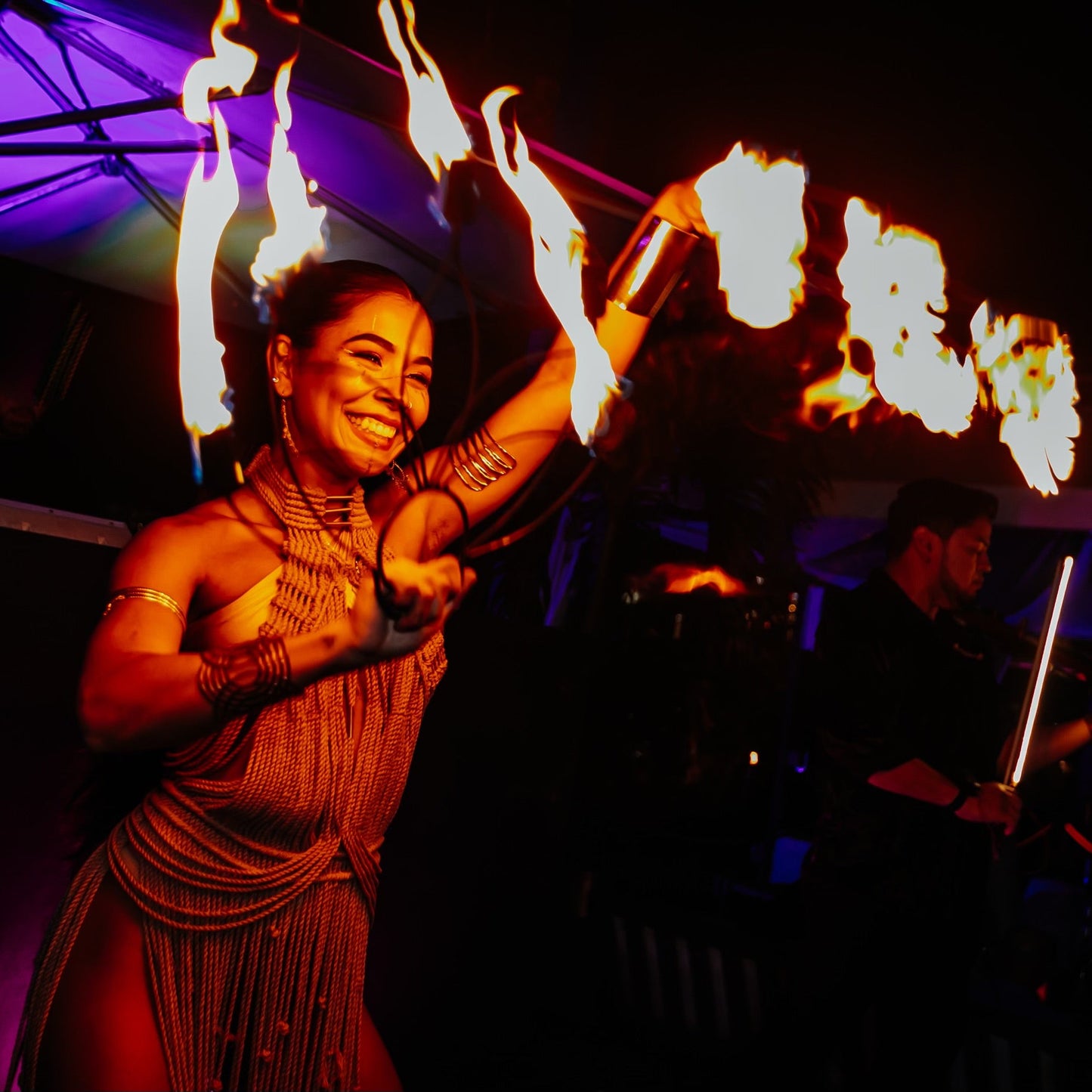 Violinist & Fire Dancer Duo